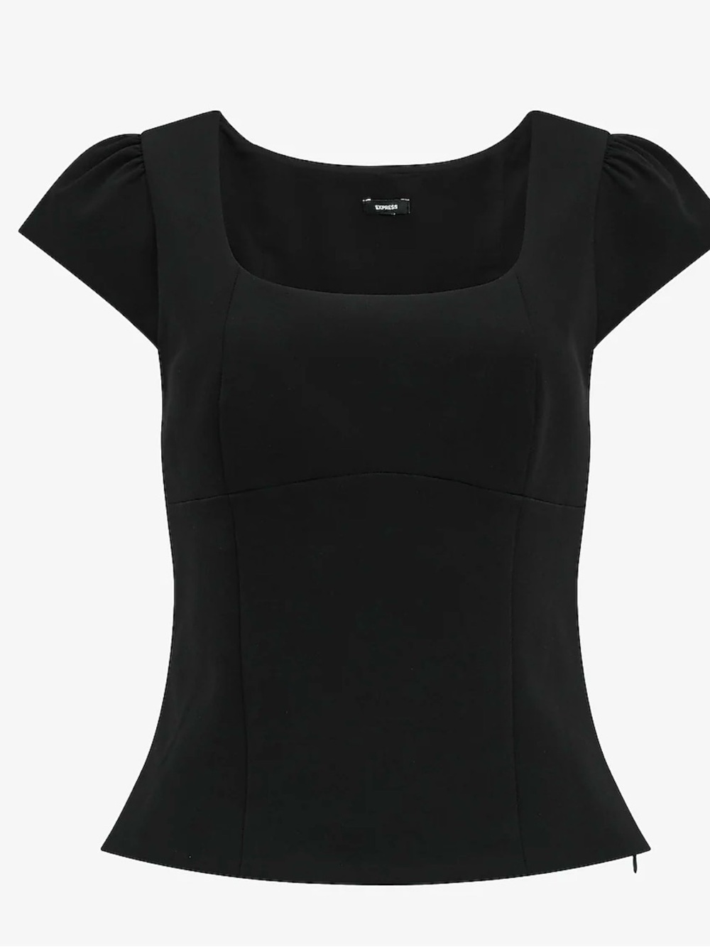🖤 Express Taylor Studio Stretch Square Neck Cap Sleeve Top Size S
